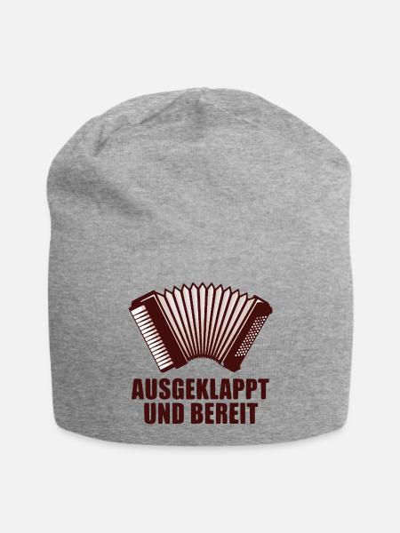 Akkordeon - Ausgeklappt und bereit - Jersey-Beanie - Grau meliert