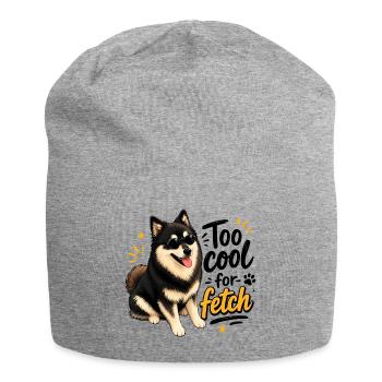 Le Lapphund finlandais trop cool - Bonnet en jersey - gris chiné - Devant