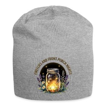 Fireflies and Front Porch Nights - Jersey Beanie - heather grey - Front