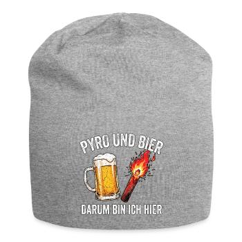 Pyro Und Bier Stadion - Jersey-Beanie - Grau meliert - Vorne