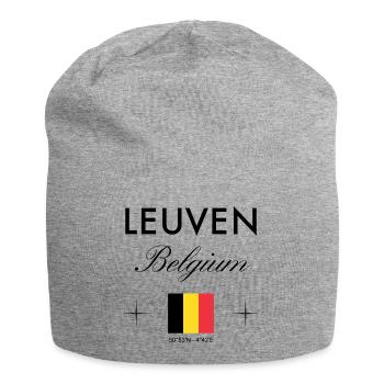 Leuven Belgien Koordinaten Reise Souvenir - Jersey-Beanie - Grau meliert - Vorne