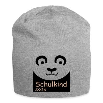 Schulkind 2026 - Jersey-Beanie - Grau meliert - Vorne