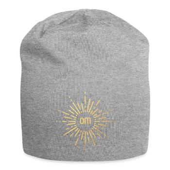 Yoga om Namaste cool Quotes Gold Sun Meditation - Jersey Beanie - heather grey - Front