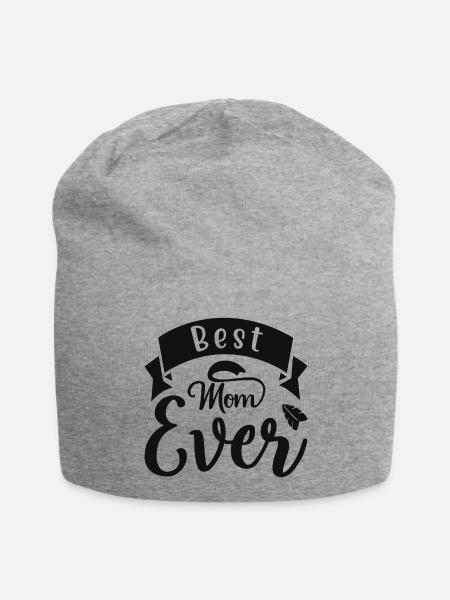 Beste Mama – Immer Die Beste - Jersey-Beanie - Grau meliert