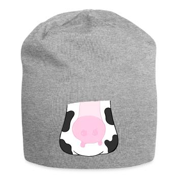 Uder Ko Zeichnung - Jersey-Beanie - Grau meliert - Vorne
