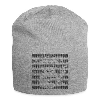 Smoking Chimp ASCII Kunstporträt - Jersey-Beanie - Grau meliert - Vorne