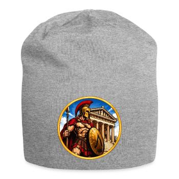 Spartaner Gladiator vor Tempel - Jersey-Beanie - Grau meliert - Vorne