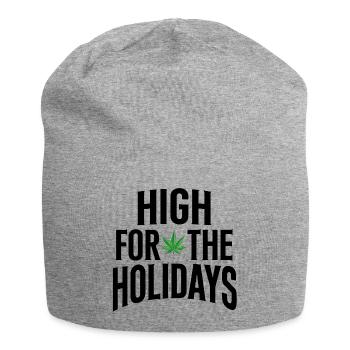 High für die Feiertage - Jersey-Beanie - Grau meliert - Vorne