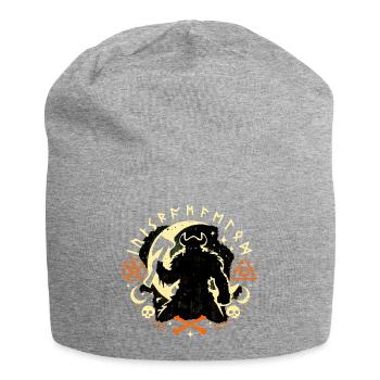 Monddämonen Krieger - Jersey-Beanie - Grau meliert - Vorne