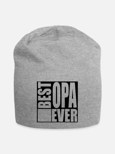 Bester Opa Spruch - Jersey-Beanie - Grau meliert