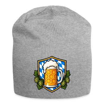 Bayerisches Bierkrug Emblem - Jersey-Beanie - Grau meliert - Vorne
