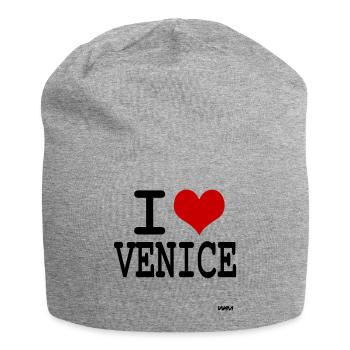 i love Venice - couleurs personnalisables - Bonnet en jersey - gris chiné - Devant