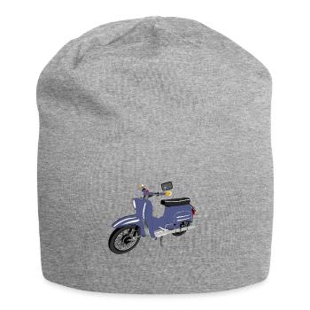 Simson Schwalbe blau - Jersey-Beanie - Grau meliert - Vorne