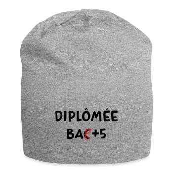 Diplômée Bar +5 - Bonnet en jersey - gris chiné - Devant