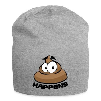 SHIT HAPPENS POOP - Jersey-Beanie - Grau meliert - Vorne
