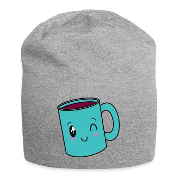 Sweet Kawaii Mulled Wine Cup Marché de Noël Vin chaud - Bonnet en jersey - gris chiné - Devant