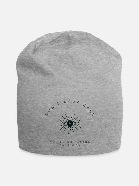 don't look back you're not going that way - Jersey Beanie - heather grey