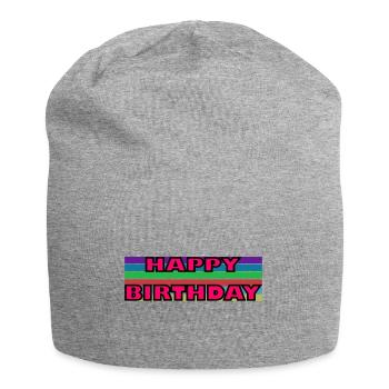 JAHRESTAG. ALLES GUTE ZUM GEBURTSTAG!. ALLES GUTE ZUM GEBURTSTAG!. - Jersey-Beanie - Grau meliert - Vorne