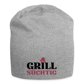 GRILLSÜCHTIG (1) - Jersey-Beanie - Grau meliert - Vorne