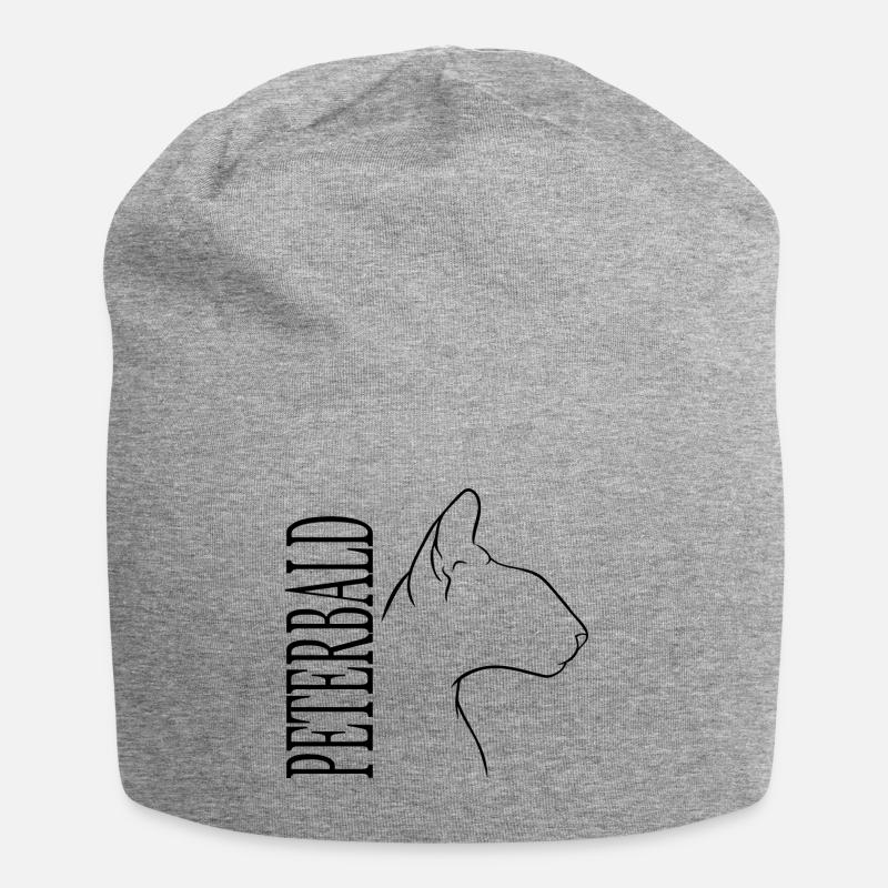 Peterbald Profil Katzen Katze Wilsigns - Jersey-Beanie - Grau meliert