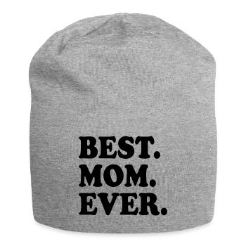 Best mom ever - Jersey-Beanie - Grau meliert - Vorne