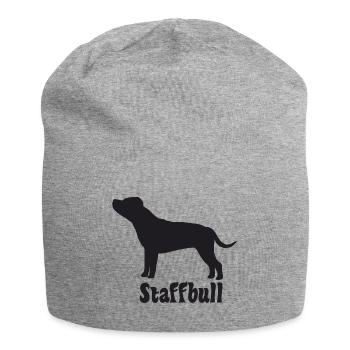 Staffordshire Bullterrier - Jersey-Beanie - Grau meliert - Vorne