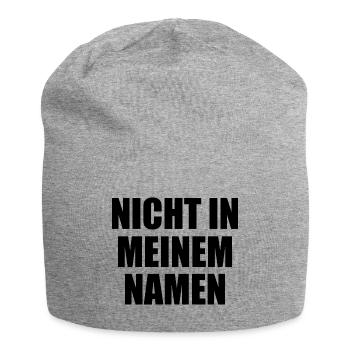 Pas en mon nom - Bonnet en jersey - gris chiné - Devant