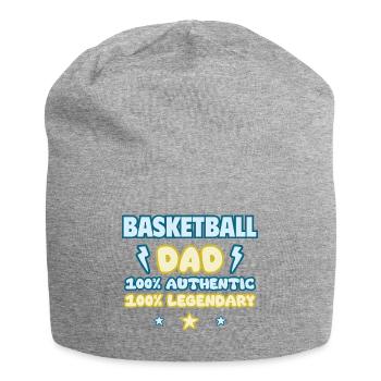 Basketball Papa,Vatertagsgeschenk, Legendär - Jersey-Beanie - Grau meliert - Vorne