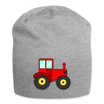Tractor Red - Jersey Beanie - heather grey - Front