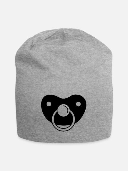 Schnuller Geschenk Kleinkind Baby Schwangerschaft - Jersey-Beanie - Grau meliert
