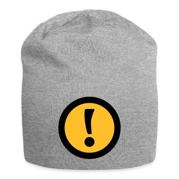 Achtung | Attention - Bonnet en jersey - gris chiné - Devant