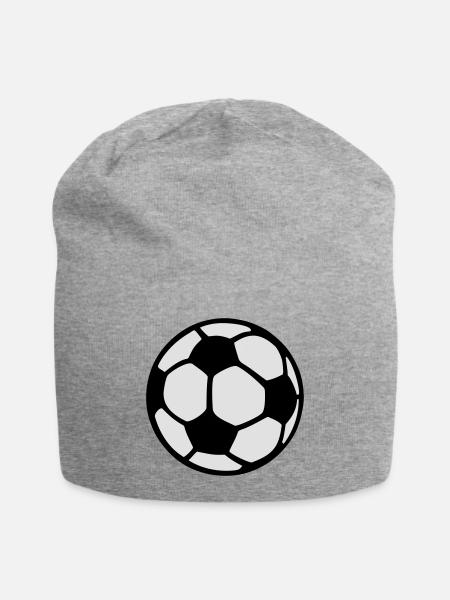 Fußball (zweifarbig) - Jersey-Beanie - Grau meliert