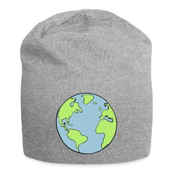 earth - Jersey Beanie - heather grey - Front