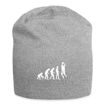 Basketball Evolution Ball Sport Gift Idea Fan - Jersey Beanie - heather grey - Front