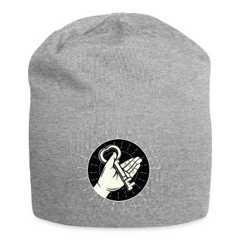 Key Of Life Hoffnung Schlüssel Weihnachten Geschen - Jersey-Beanie - Grau meliert - Vorne