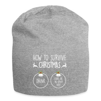 drôle cadeau de Noël Survivor Noël potable - Bonnet en jersey - gris chiné - Devant