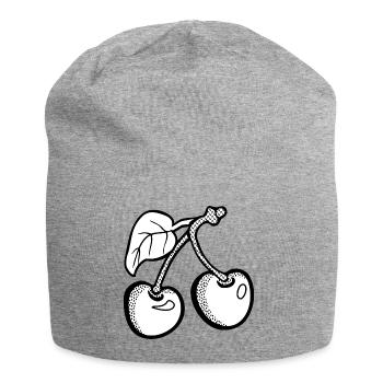 cherries kirschen veggie gemuese fruits16 - Jersey-Beanie - Grau meliert - Vorne