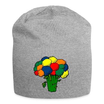 broccoli brokkoli veggie gemuese vegetables13 - Jersey-Beanie - Grau meliert - Vorne