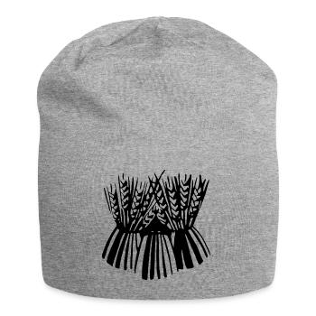 cereals corn cereal wheat wheat veggie gemuese v - Jersey Beanie - heather grey - Front