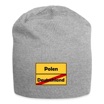 Polen! Auswandern/Reisen nach Polen! - Jersey-Beanie - Grau meliert - Vorne