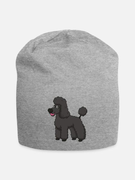 Süsser Pudel - Jersey-Beanie - Grau meliert