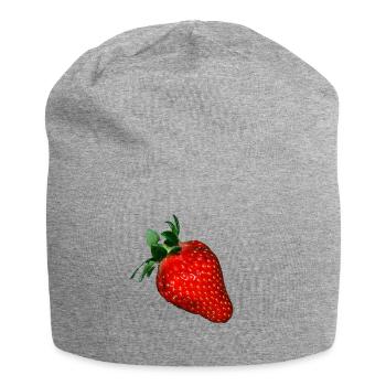 Erdbeere - Jersey-Beanie - Grau meliert - Vorne