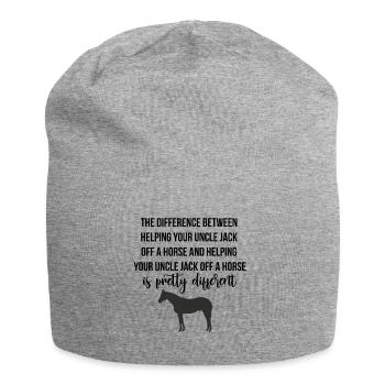 Branler un cheval - Bonnet en jersey - gris chiné - Devant
