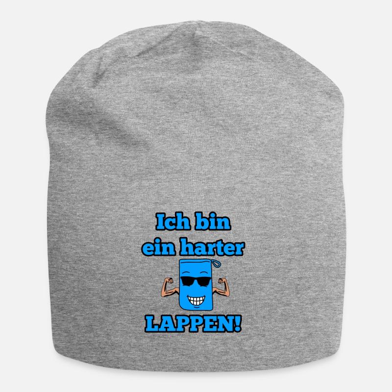 "Ich bin ein harter Lappen" Tshirt - Geschenkidee - Jersey-Beanie - Grau meliert
