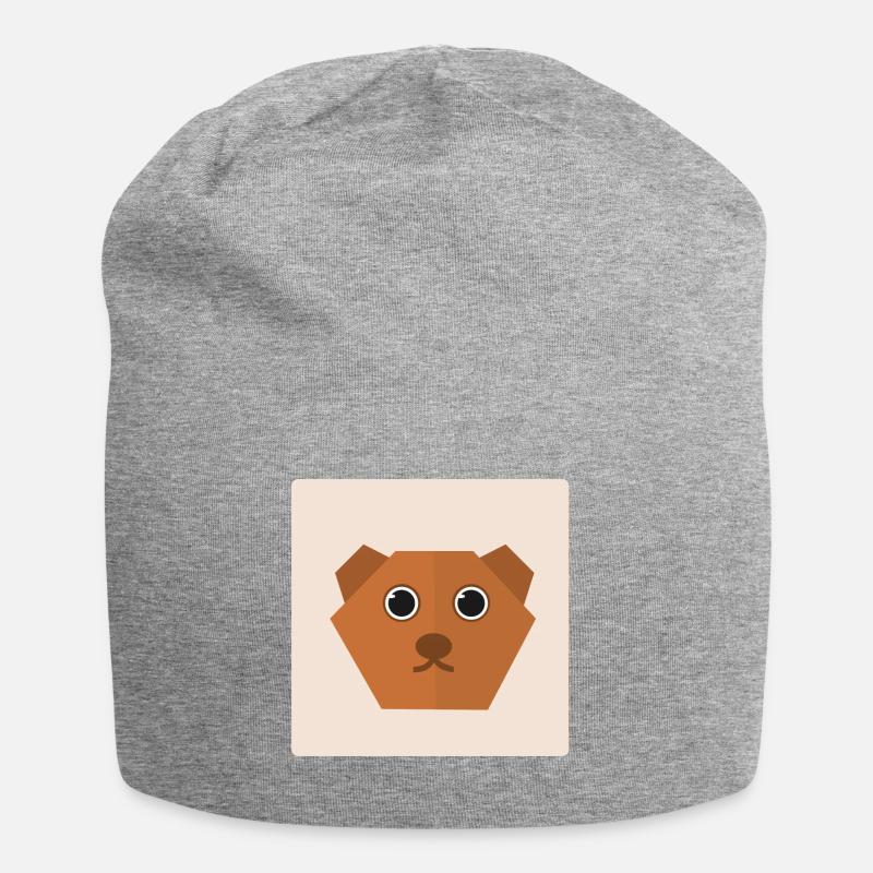 Bear Doodle Gift Idea - Jersey Beanie - heather grey