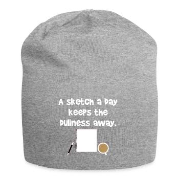 Sketch Day Zeichner Bleistift Spruch Geschenk Idee - Jersey-Beanie - Grau meliert - Vorne