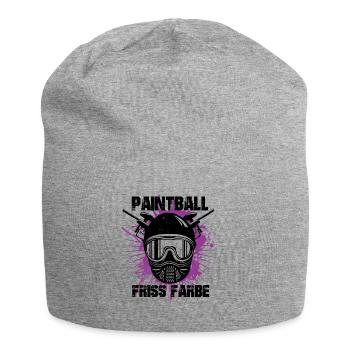 Paintball - Friss Farbe - Jersey-Beanie - Grau meliert - Vorne