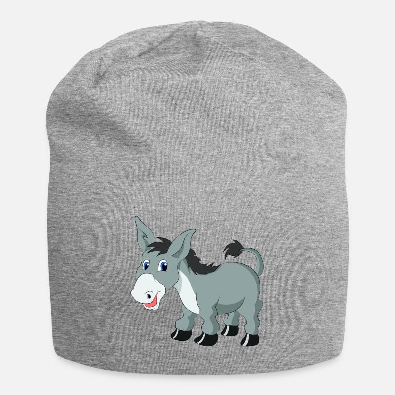 Esel - Jersey-Beanie - Grau meliert