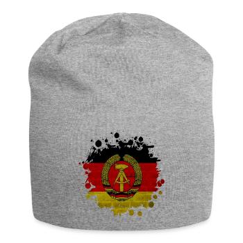 GDR Fleck Klecks / Gift Flag East Germany - Jersey Beanie - heather grey - Front