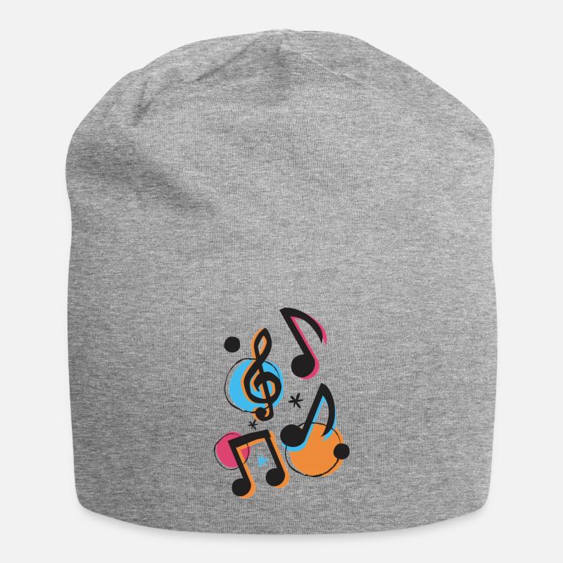 Notes de musique | Par Clare - Bonnet en jersey - gris chiné